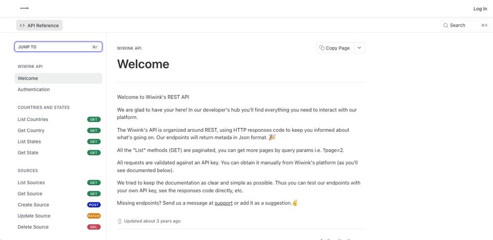wiwink REST API documentation