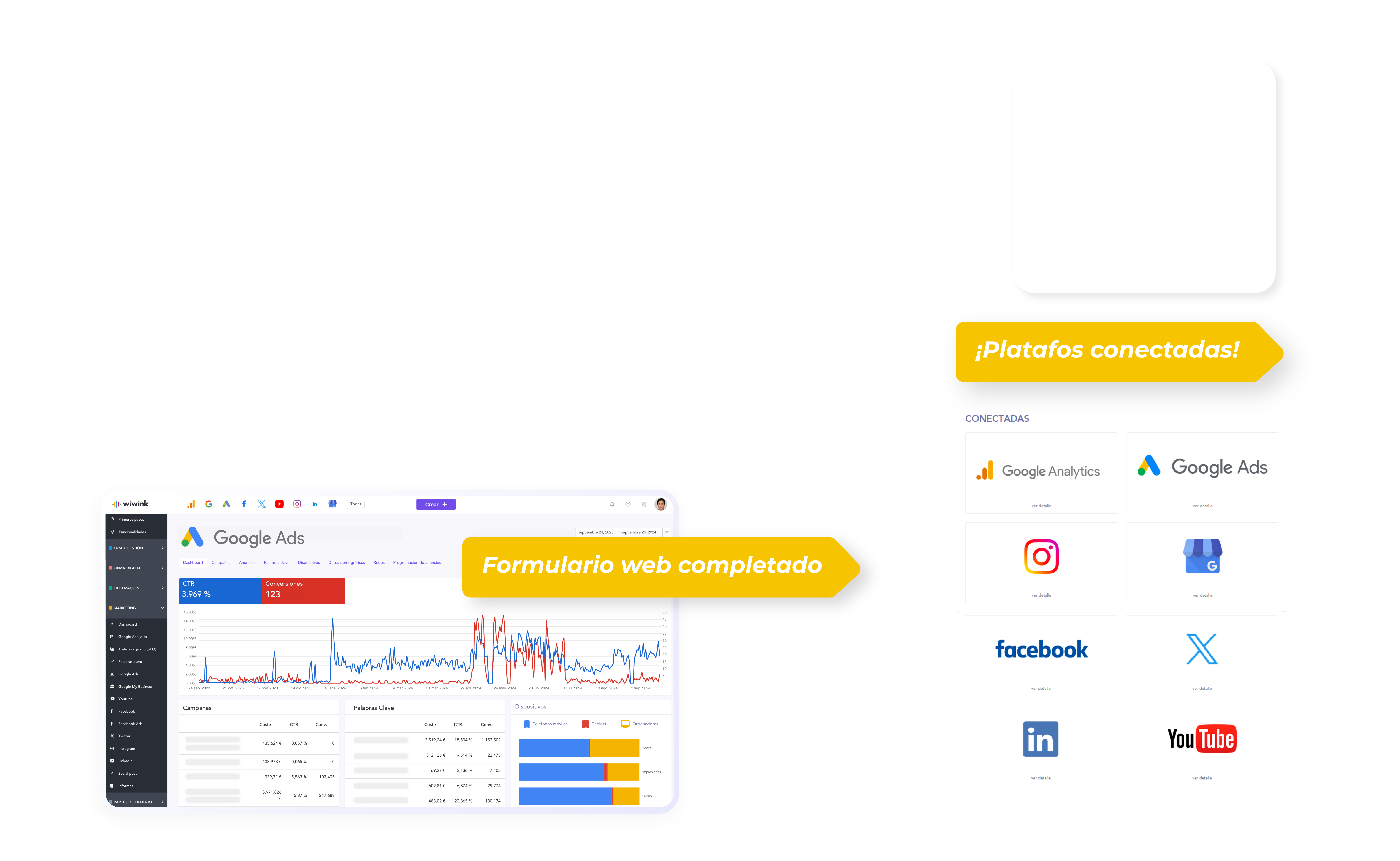 Marketing Hub en wiwink: conecta tu web y automatiza tu marketing - Hover