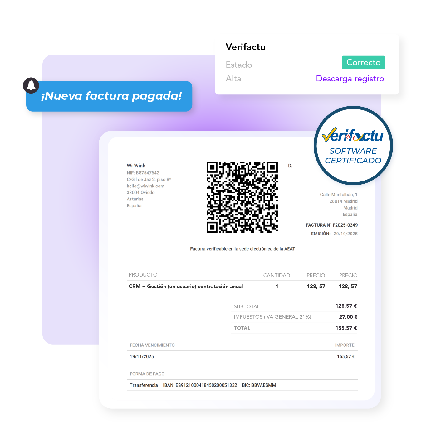 Factura electrónica Verifactu