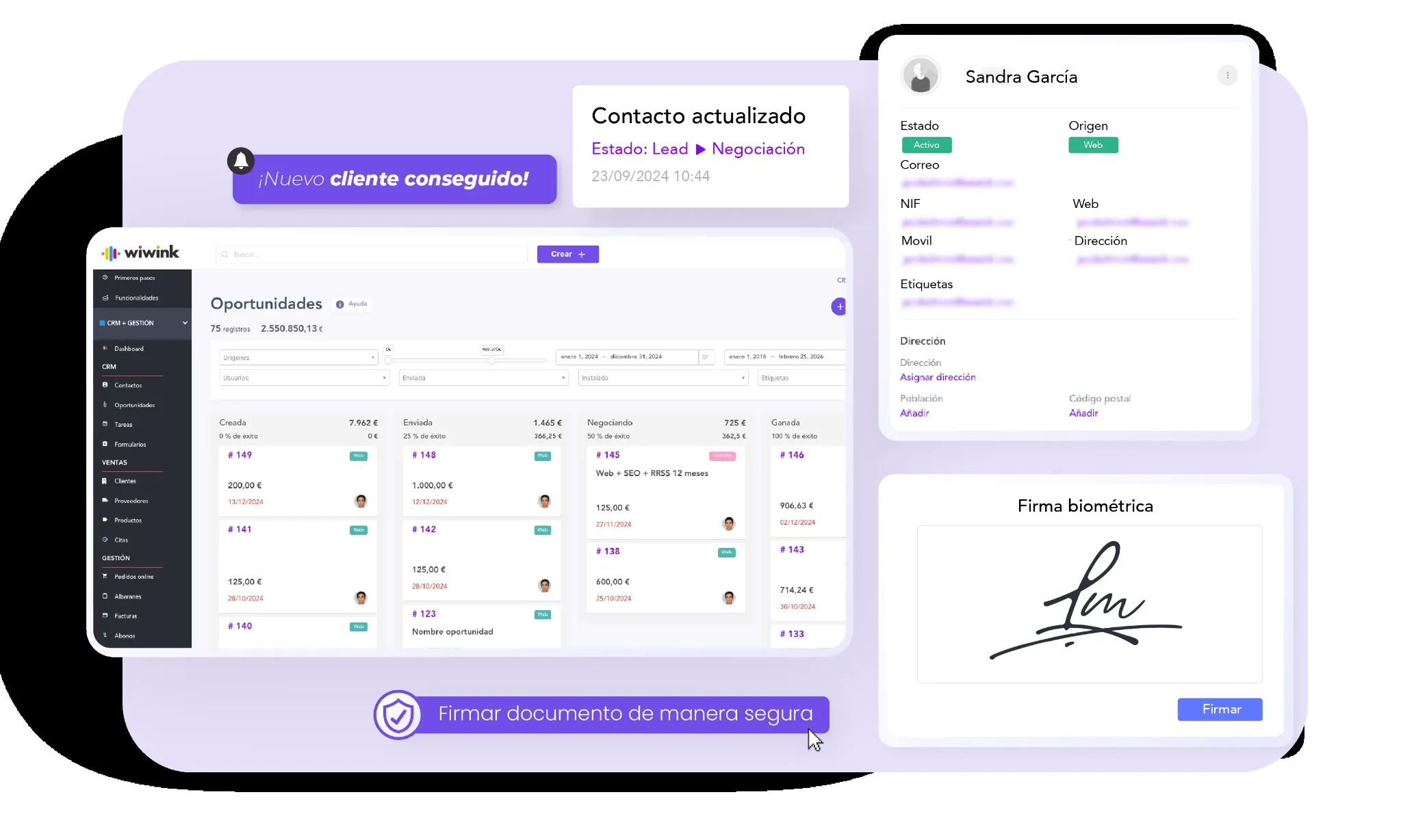 Gestión de agencias de eventos con Wiwink
