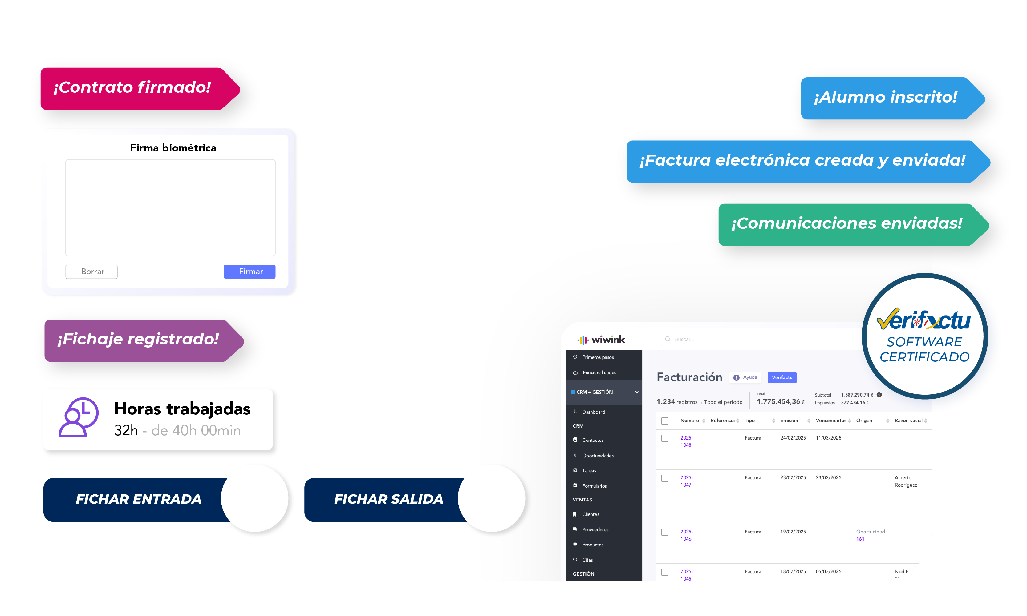 CRM for training and education - Hover
